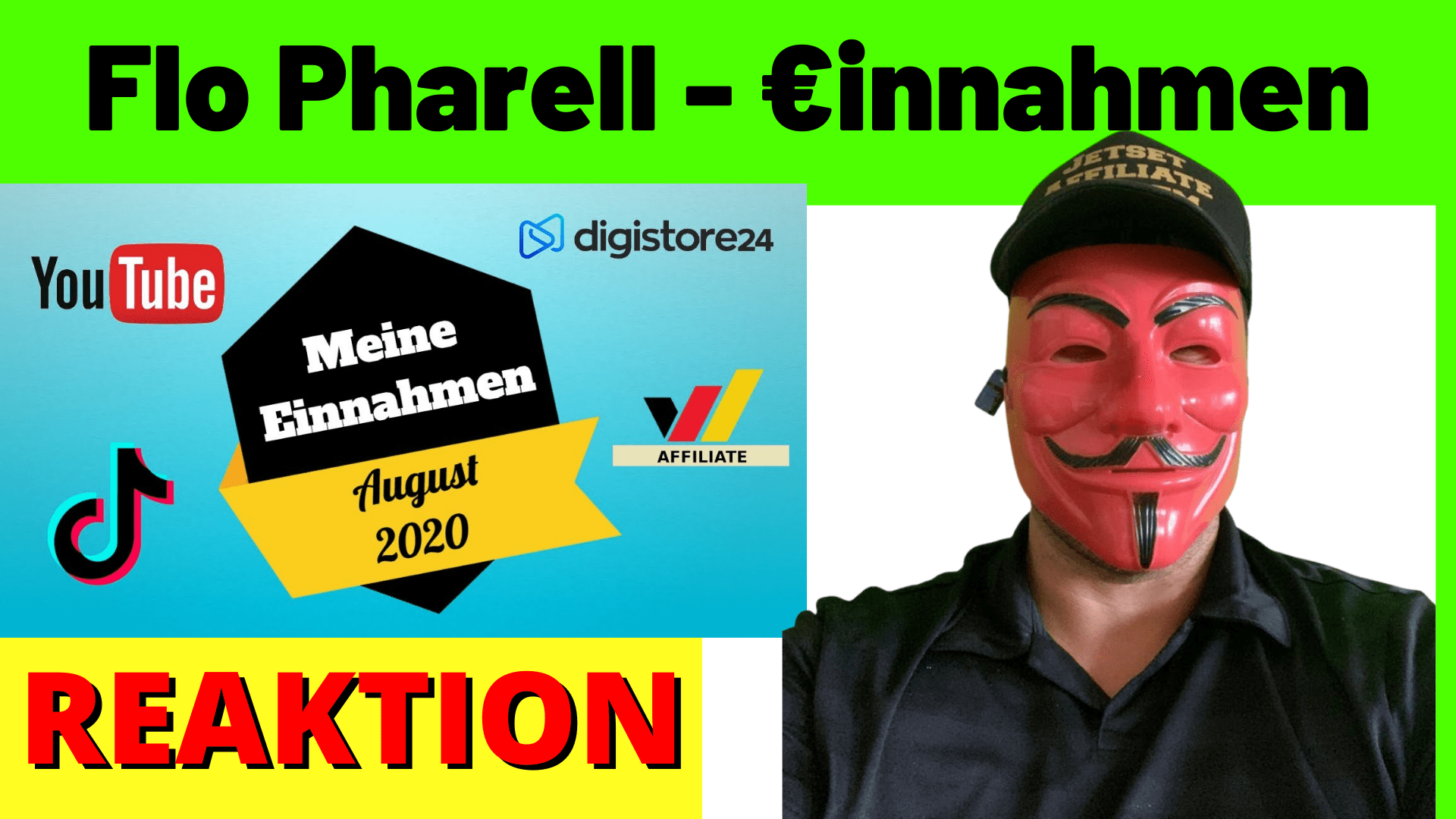 Flo Pharell August 2020 Einnahmen - Digistore24, Affiliate Marketing, YouTube