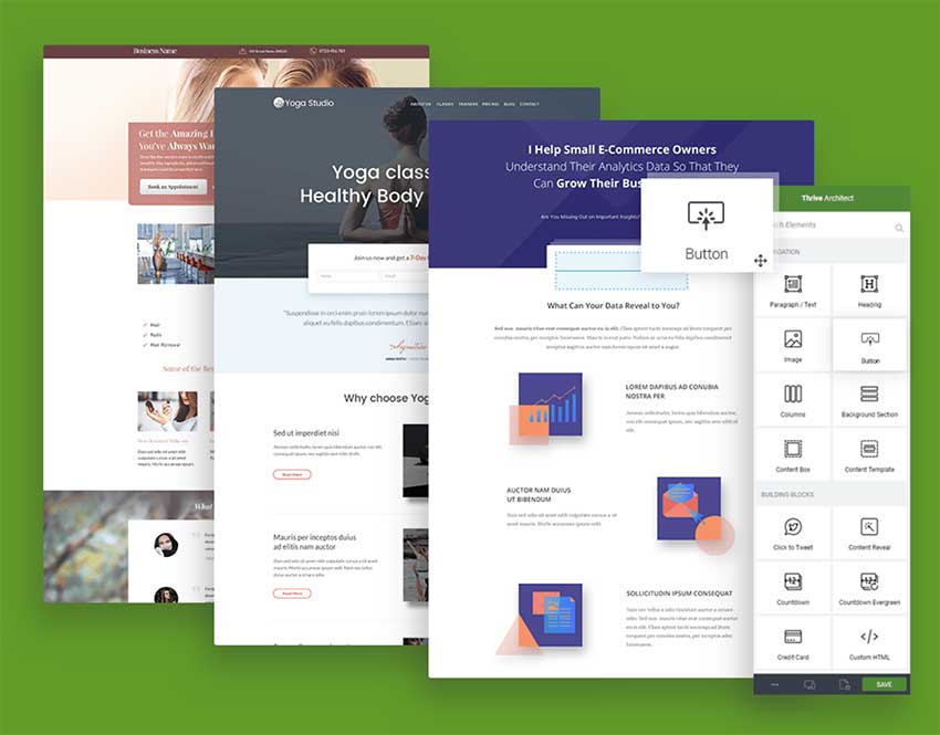 thrivearchitect landing pages